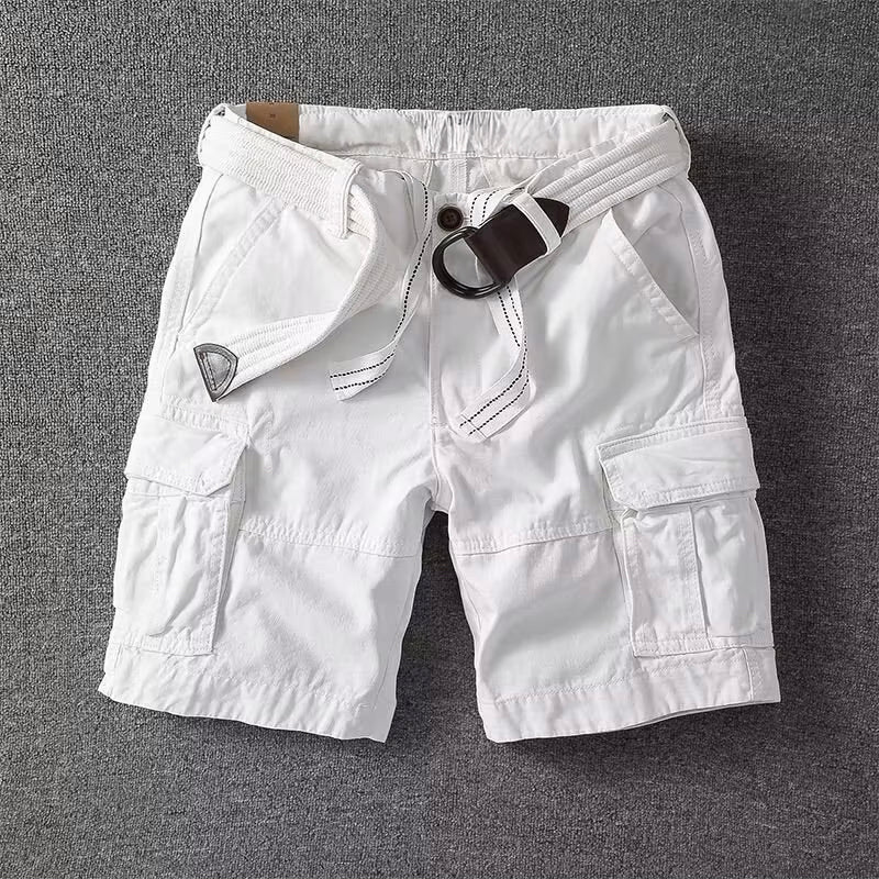 Mäns Cargo Shorts med Justerbar Midja 2