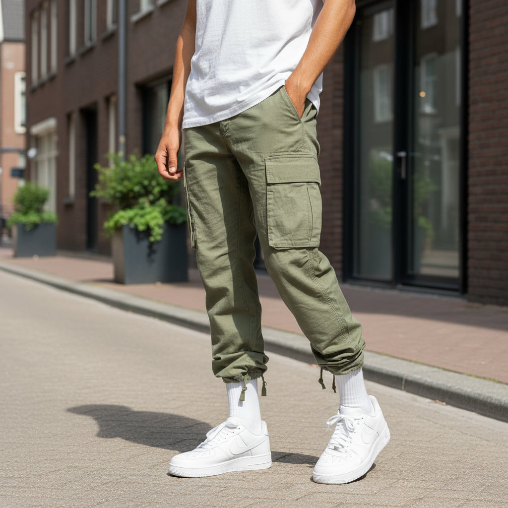 Mäns Cargobyxor Modern Stil 7