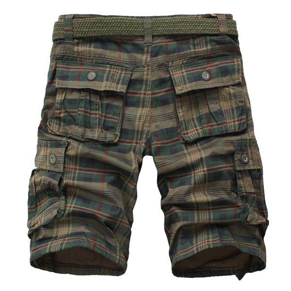 Mäns Cargoshorts med Rutigt Mönster 2