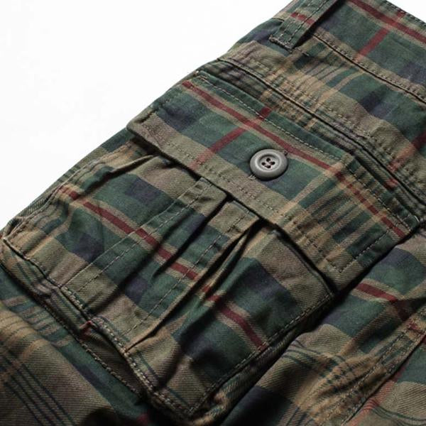 Mäns Cargoshorts med Rutigt Mönster 3