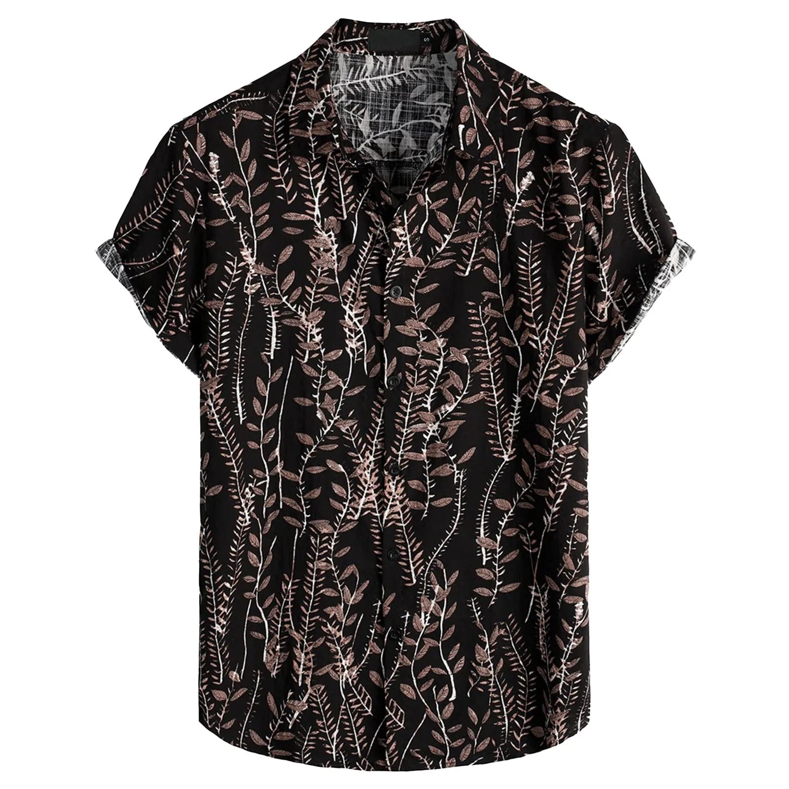 Mäns Casual Button-Up Skjorta Med 3D Tryck 4