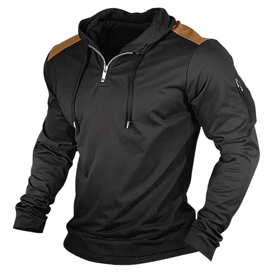 Mäns Casual Hoodie Zip-Up 0