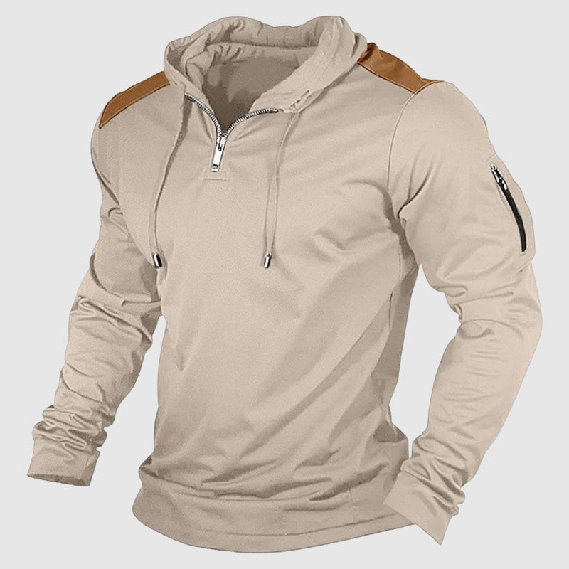 Mäns Casual Hoodie Zip-Up 1