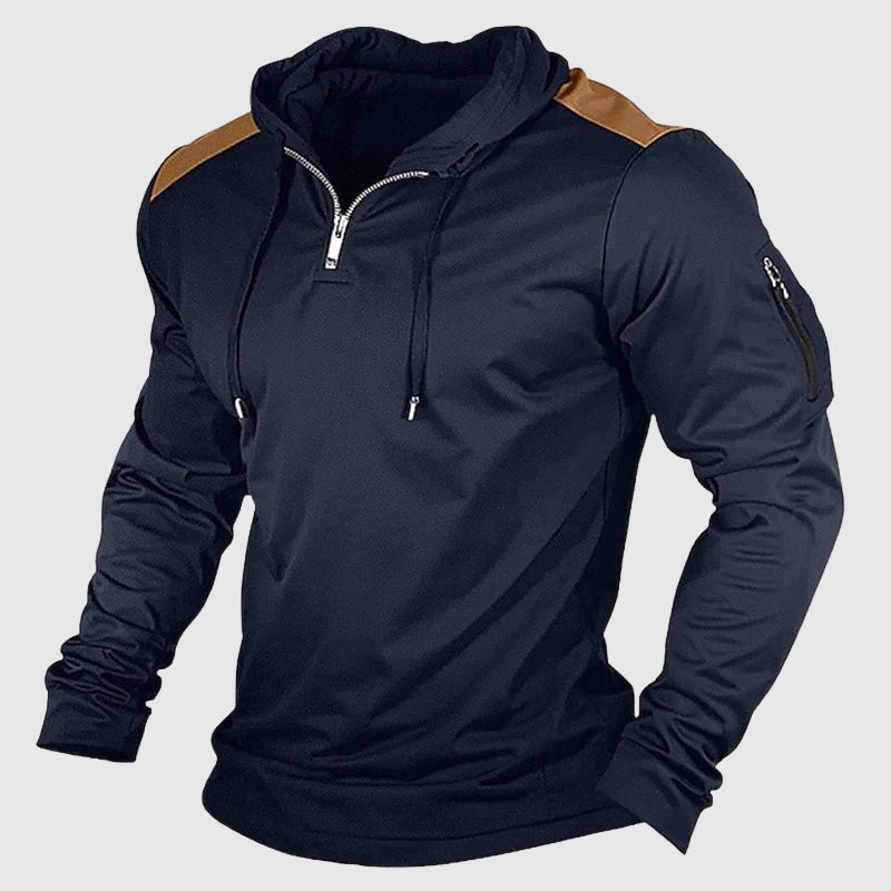 Mäns Casual Hoodie Zip-Up 2
