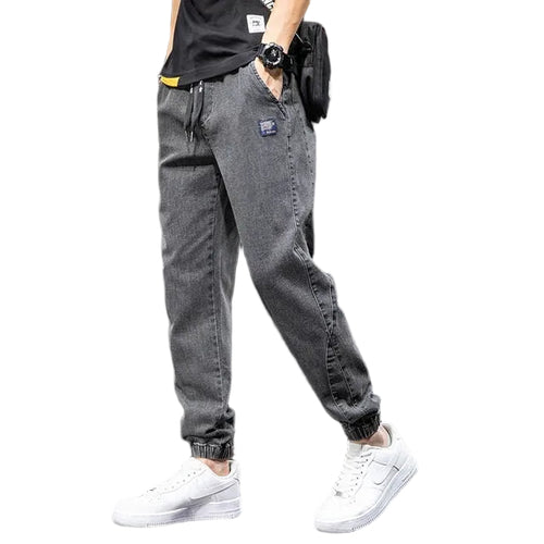 Mäns Denimbyxor Avslappnad Stil 0