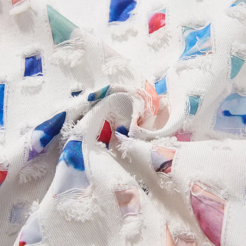 Mäns Denimskjorta Mångsidig Stil Med Slitna Detaljer 3