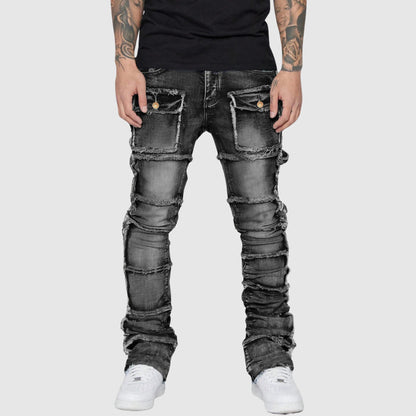 Mäns Distressed Jeans Modern Stil 1
