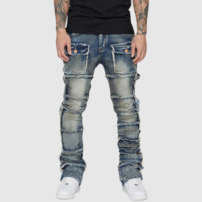 Mäns Distressed Jeans Modern Stil 2