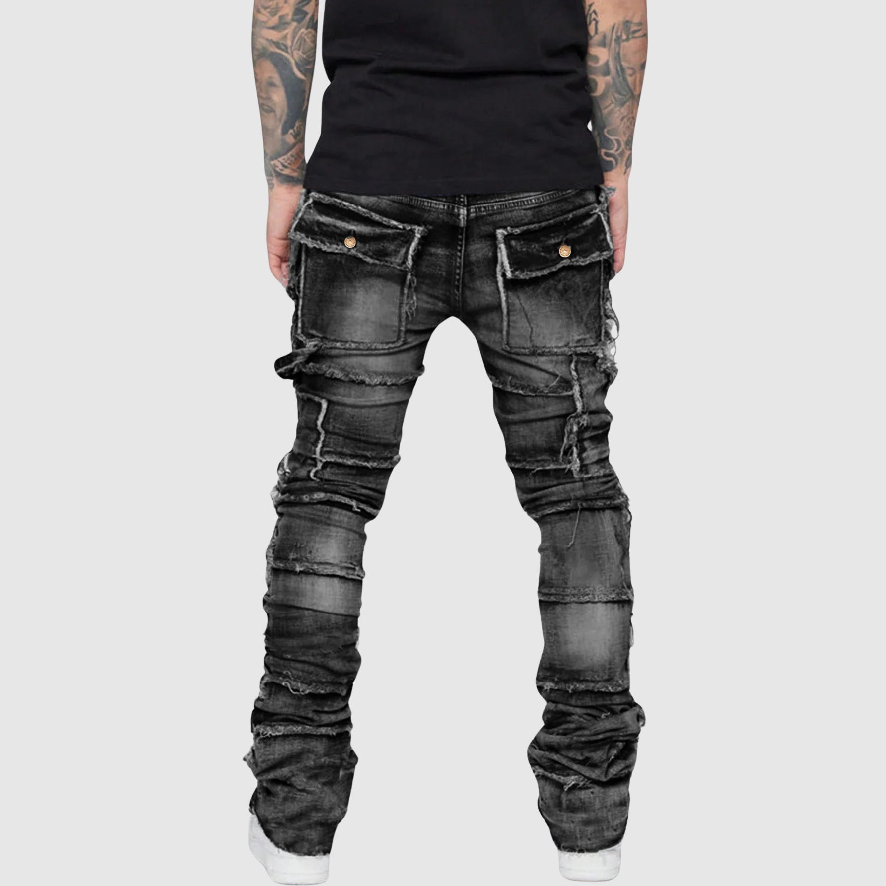 Mäns Distressed Jeans Modern Stil 4