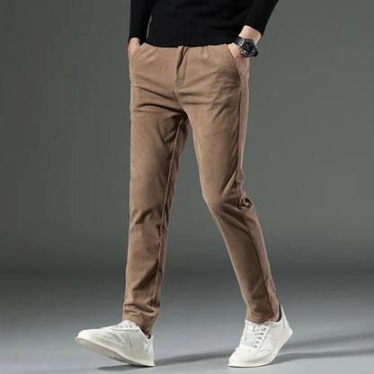 Mäns Fullängdsbyxor med Plisserad Design 10