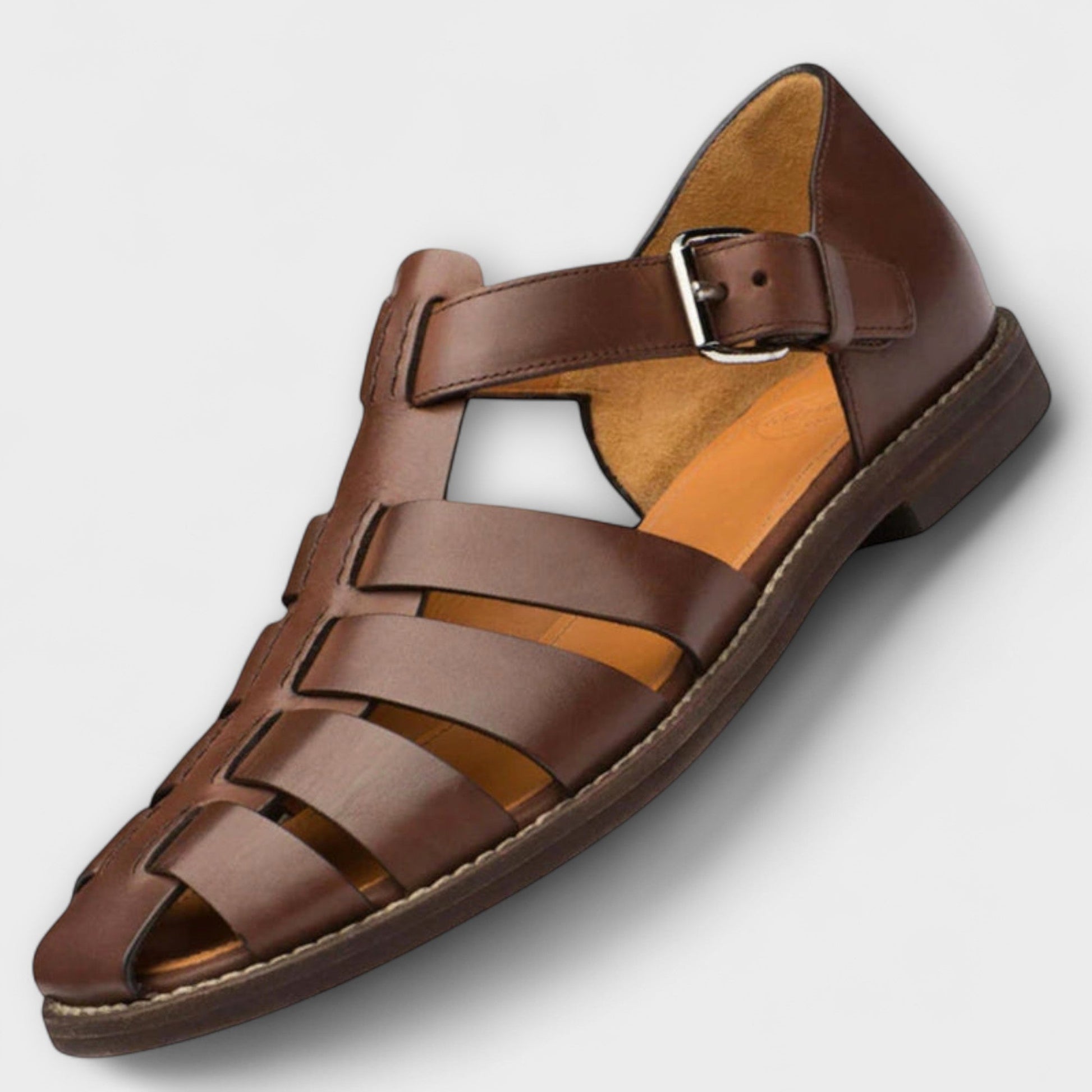 Mäns Gladiatorsandaler i Läder 2