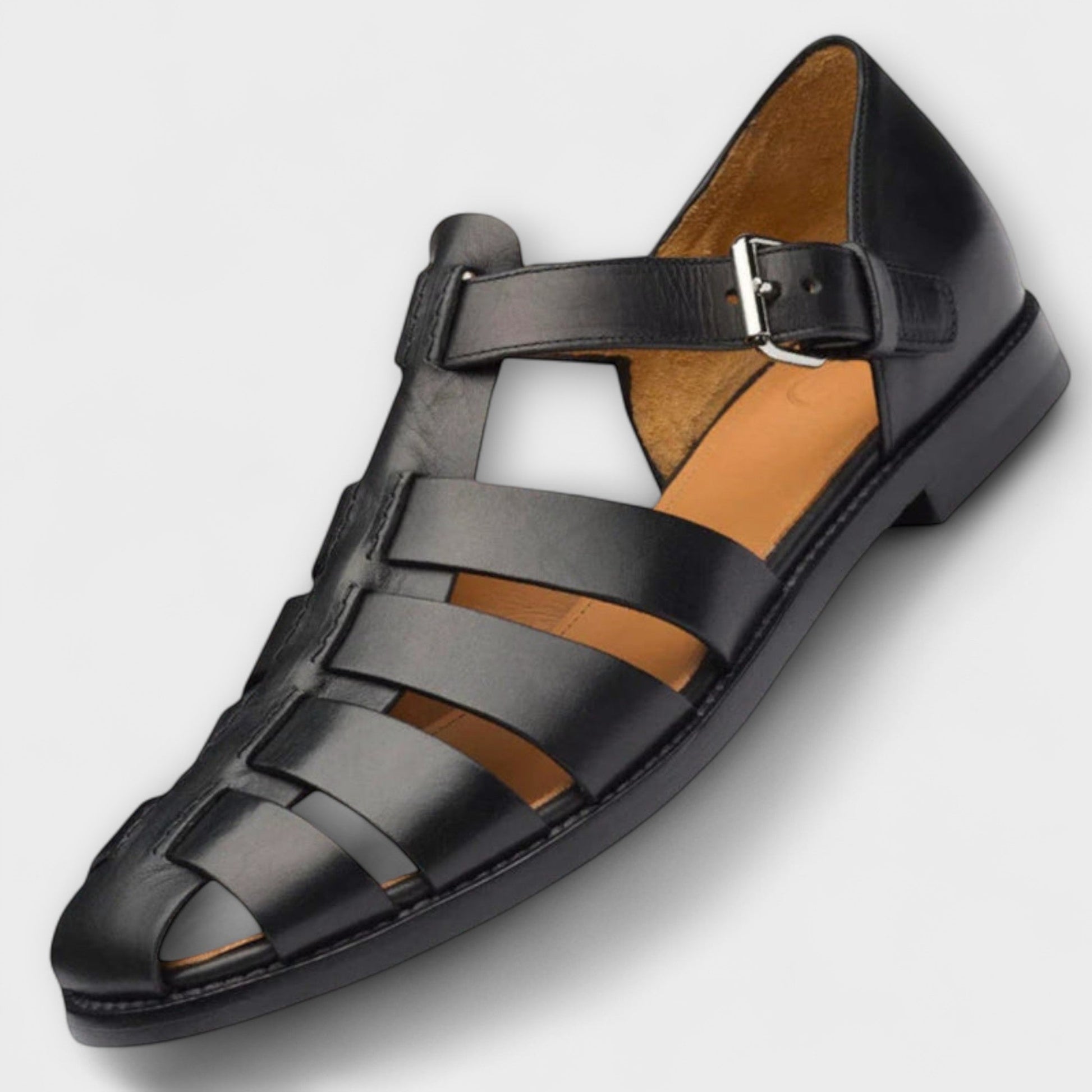 Mäns Gladiatorsandaler i Läder 4