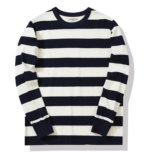 Mäns Hemsweater med Randig Design 0