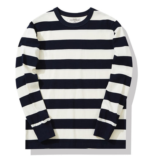 Mäns Hemsweater med Randig Design 0