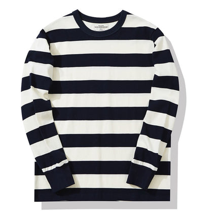 Mäns Hemsweater med Randig Design 1