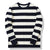 Mäns Hemsweater med Randig Design 1
