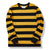 Mäns Hemsweater med Randig Design 2