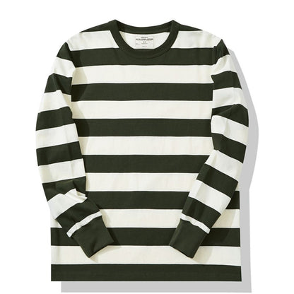 Mäns Hemsweater med Randig Design 4