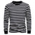Mäns Hemsweater med Randig Design 8