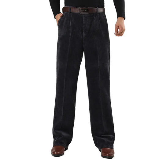 Mäns Hög Midja Plisserade Byxor Casual Stil 0