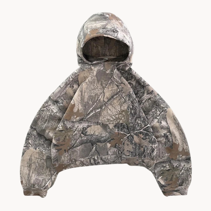 Mäns Hoodie Kamouflage Rymlig Passform 1