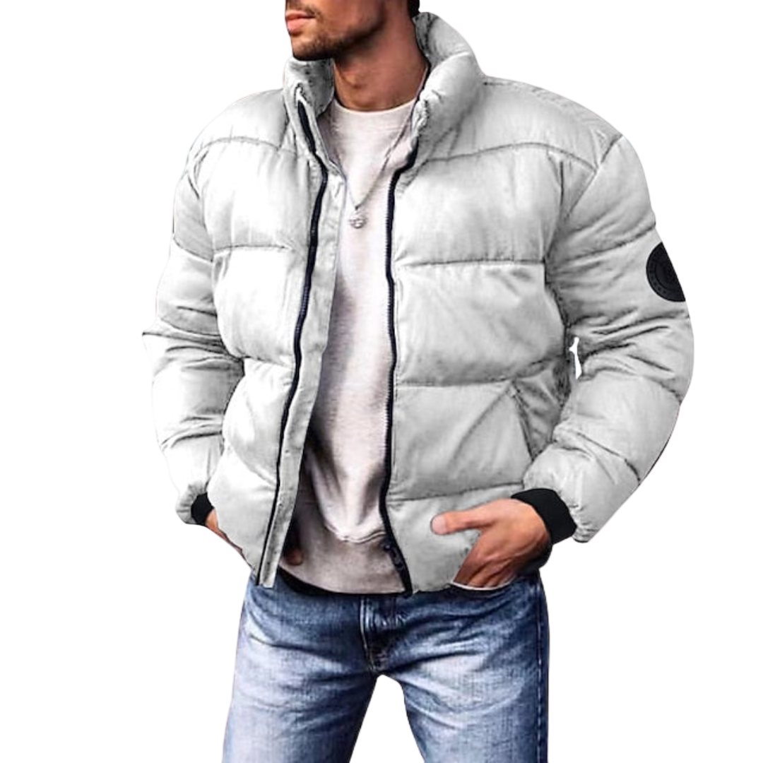 Mäns Isolerad Pufferjacka Modern Design 0