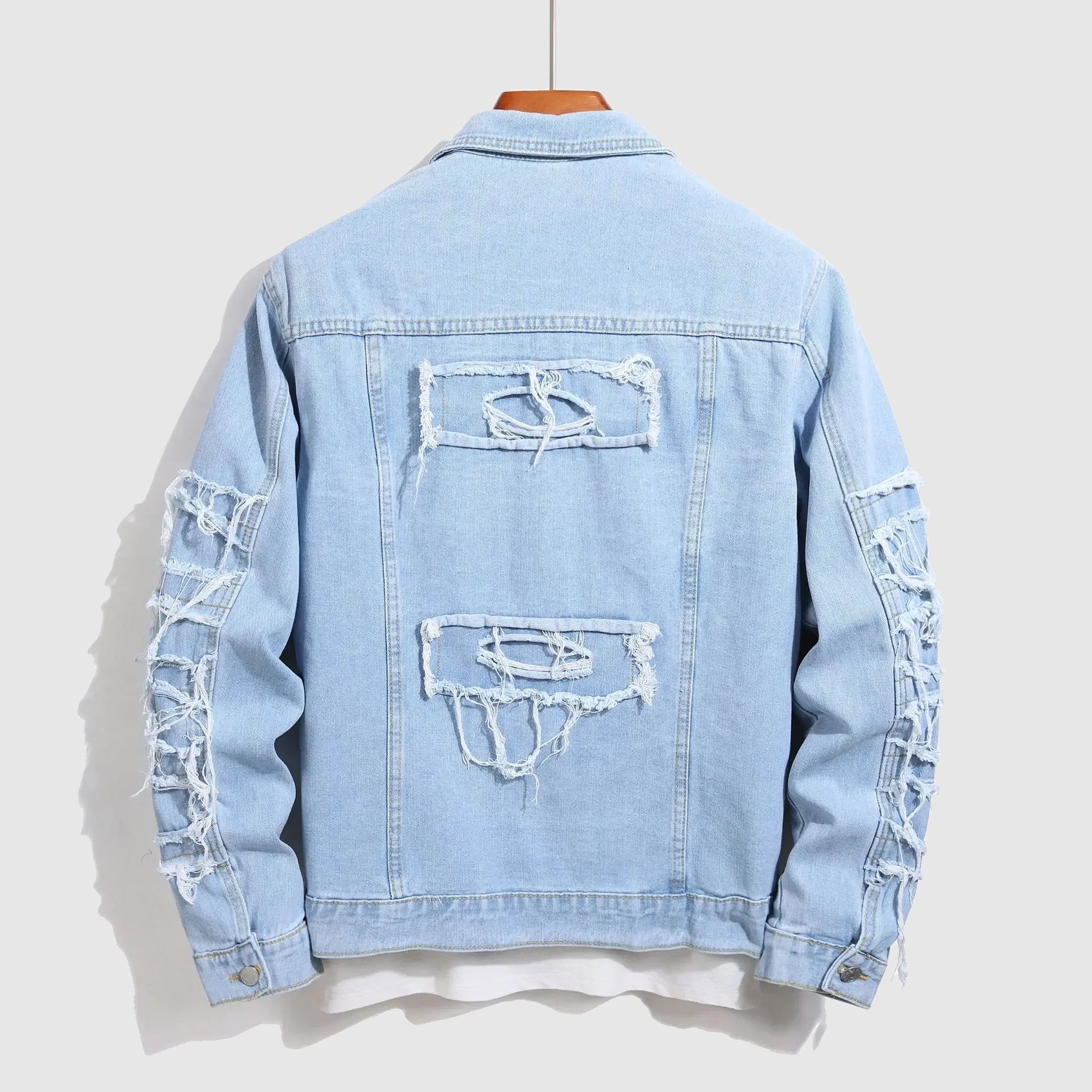 Mäns Jeansjacka Robust Stil 1
