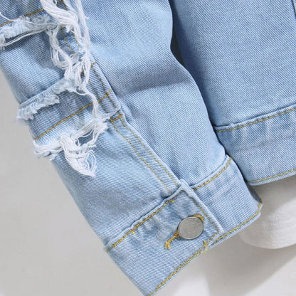 Mäns Jeansjacka Robust Stil 3