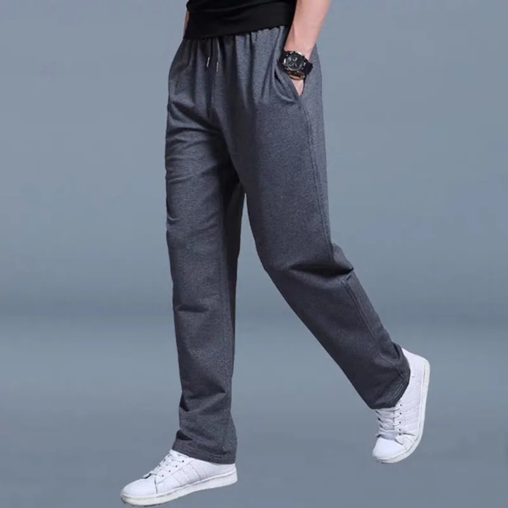 Mäns Joggingbyxor Bred Passform Avslappnad Stil 2