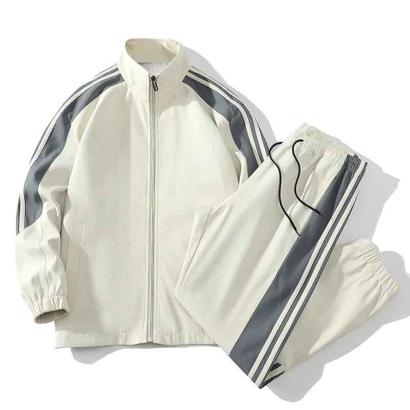 Mäns Joggingset med Dragkedja Sportig Stil 1