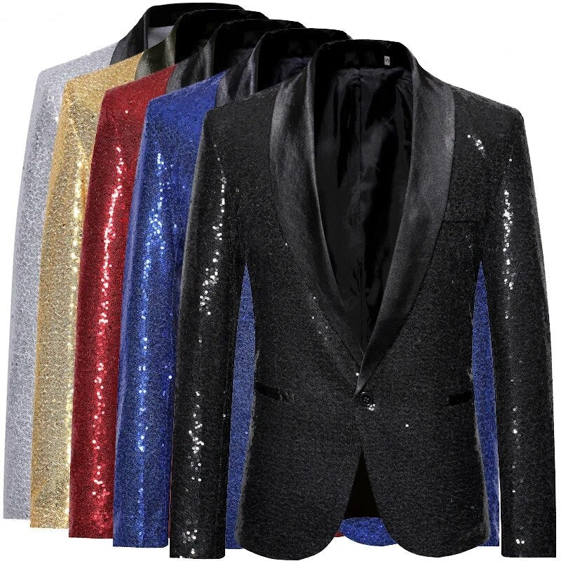 Mäns Kavaj Glitter Detaljer Normalskuren 1