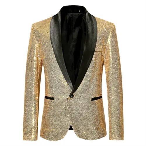Mäns Kavaj Glitter Detaljer Normalskuren 4