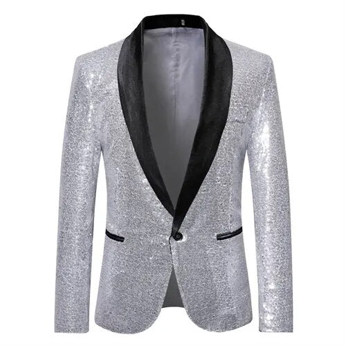 Mäns Kavaj Glitter Detaljer Normalskuren 6