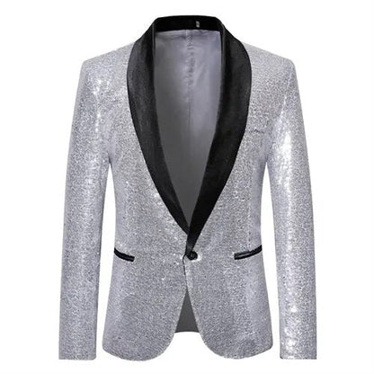 Mäns Kavaj Glitter Detaljer Normalskuren 6
