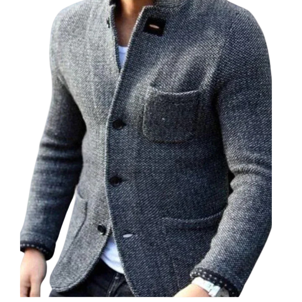 Mäns Kavaj Modern Design Med Praktiska Fickor 0