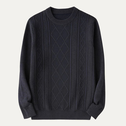 Mäns Klassisk Crewneck Tröja 1