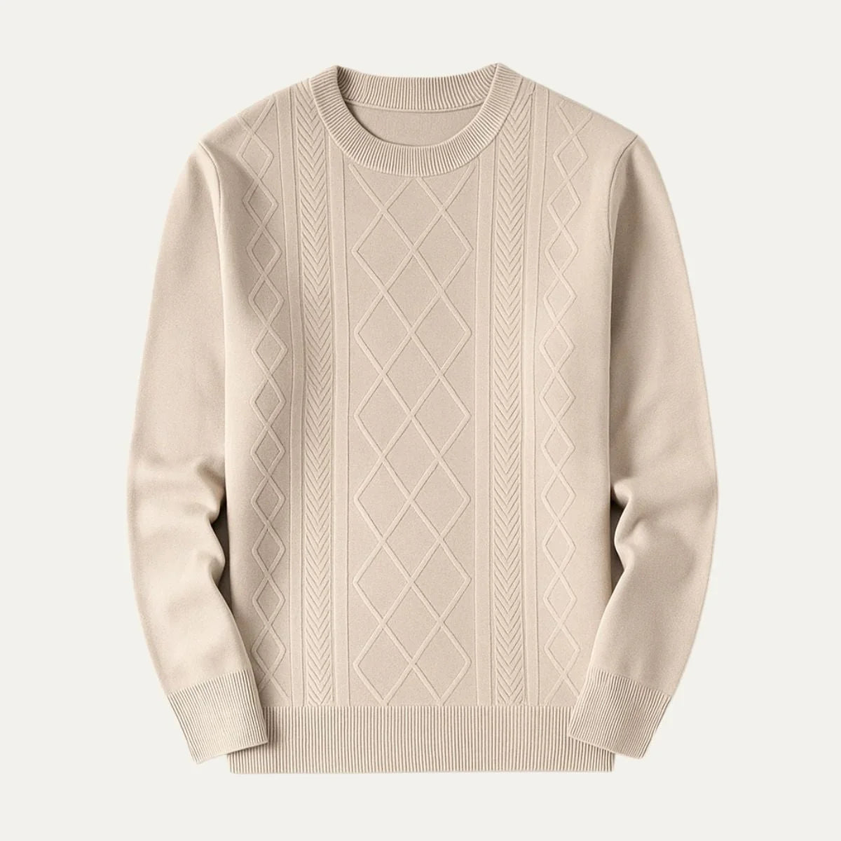 Mäns Klassisk Crewneck Tröja 2