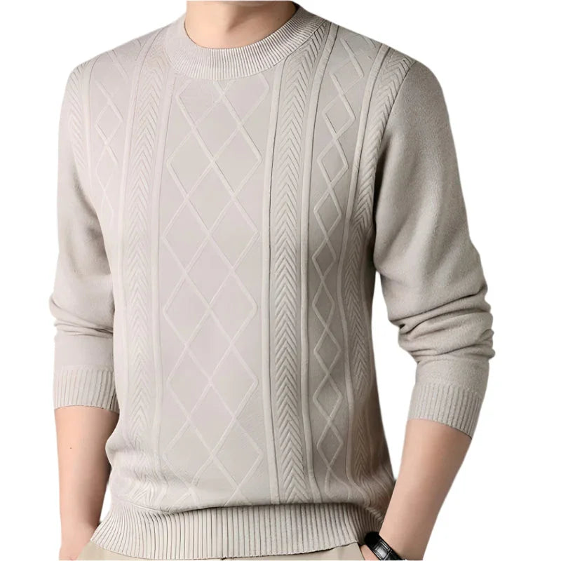 Mäns Klassisk Crewneck Tröja 6