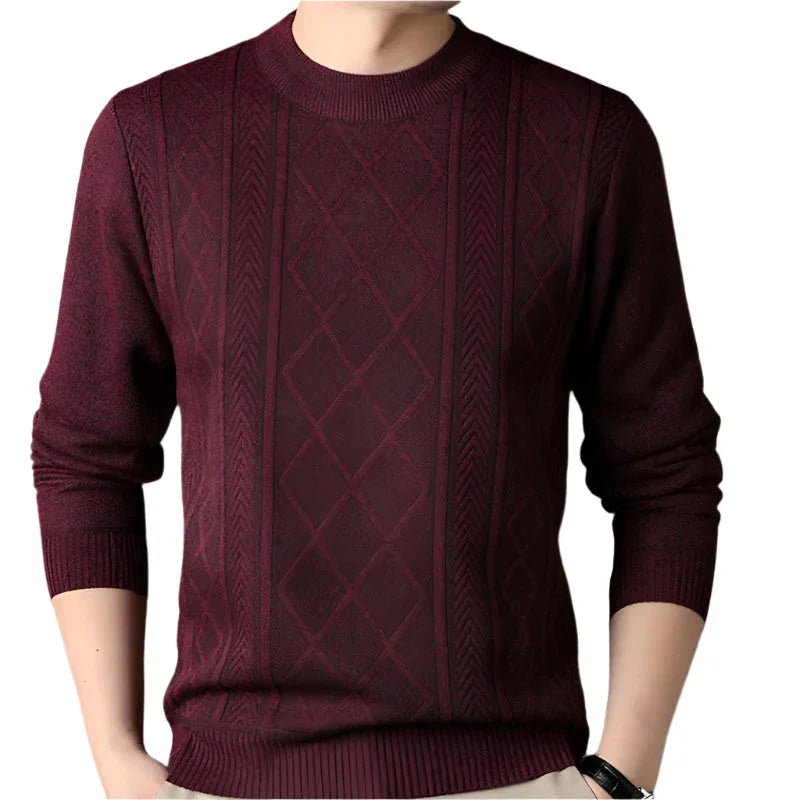 Mäns Klassisk Crewneck Tröja 7