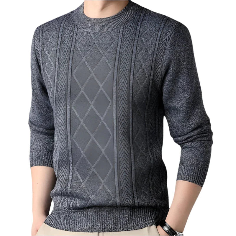 Mäns Klassisk Crewneck Tröja 9