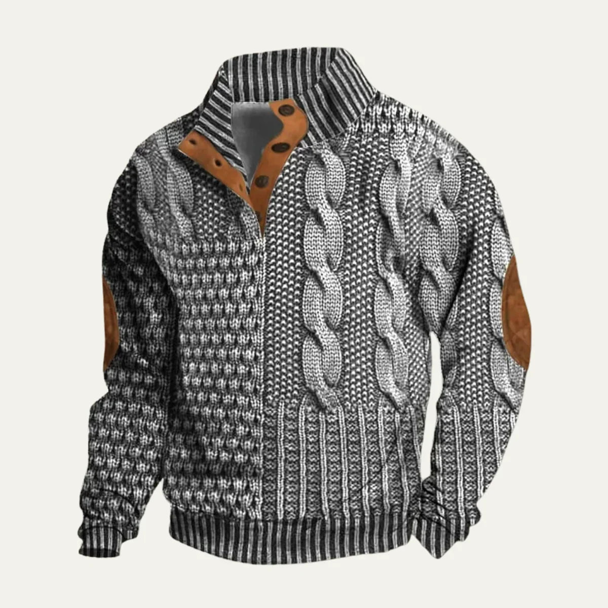 Mäns Klassisk Tröja med Hög Hals 2