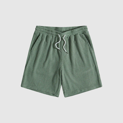 Mäns Kortärmad Skjorta och Shorts Set Avslappnad Stil 8