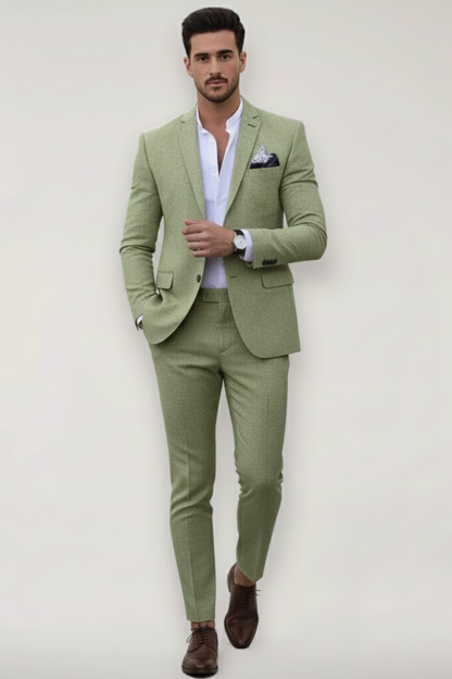 Mäns Kostymset Slim Fit Modern 1