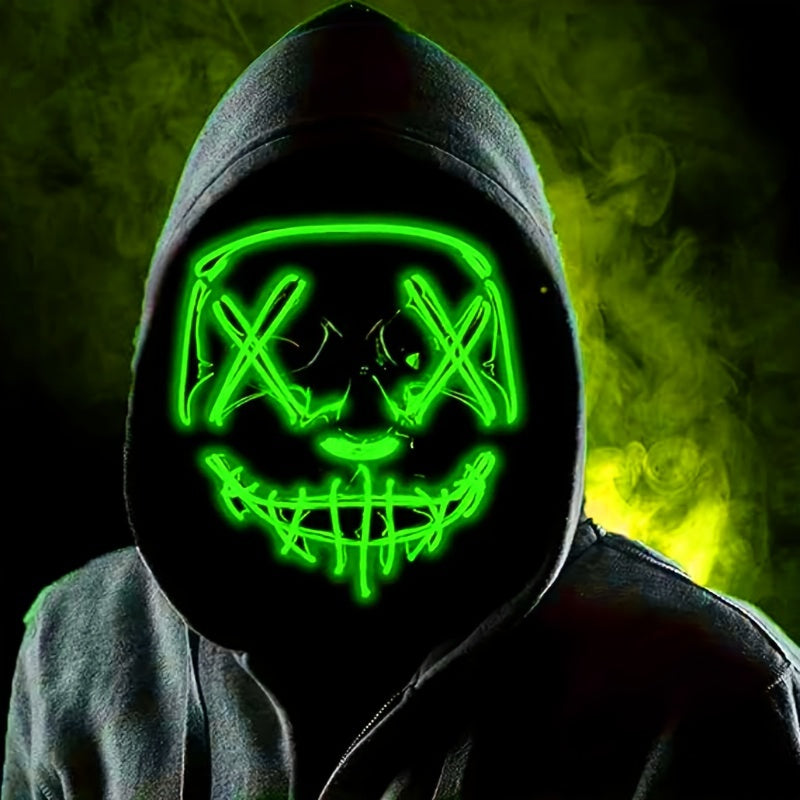 Mäns LED Halloween-mask med Anonym design 4
