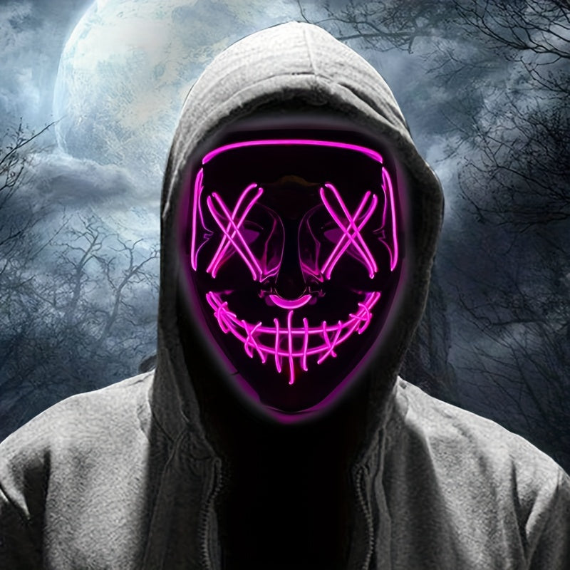 Mäns LED Halloween-mask med Anonym design 8