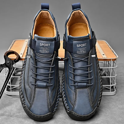 Mäns Läder Loafers Casual Stil 1