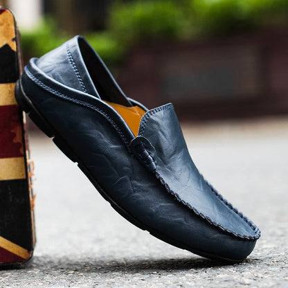Mäns Läder Loafers Klassisk Stil 1