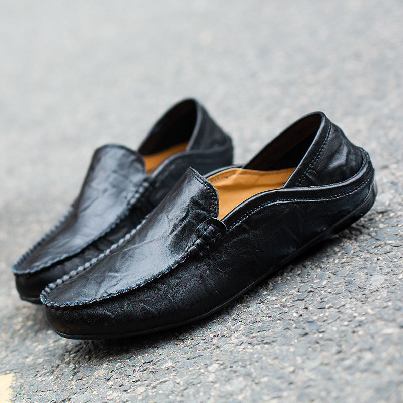 Mäns Läder Loafers Klassisk Stil 5