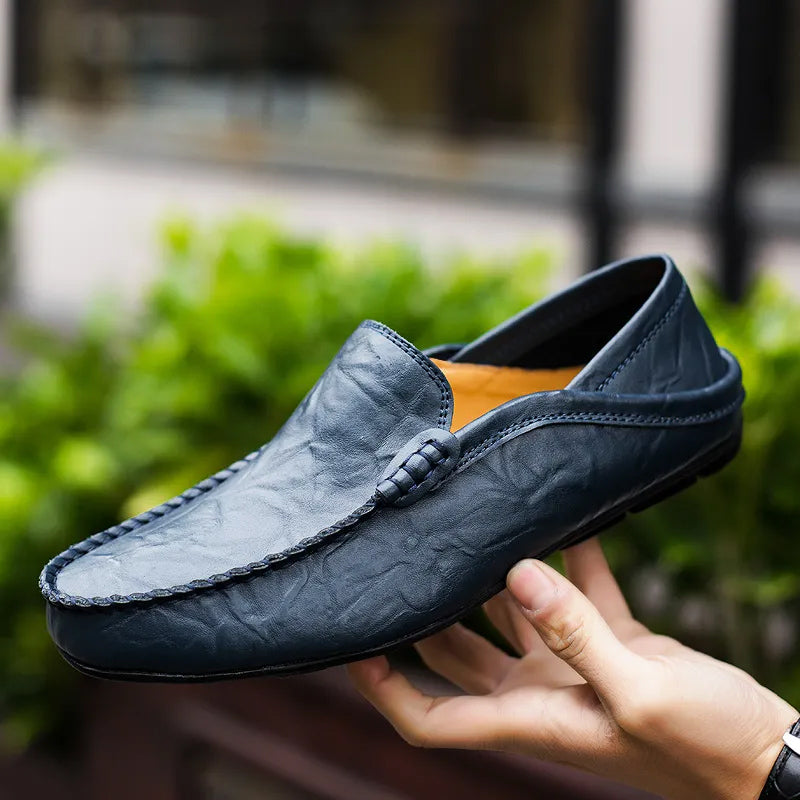 Mäns Läder Loafers Klassisk Stil 7