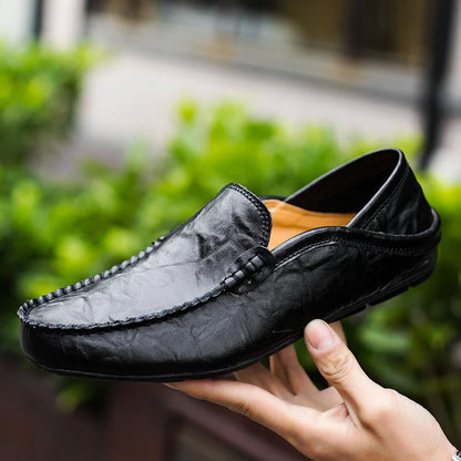 Mäns Läder Loafers Klassisk Stil 8